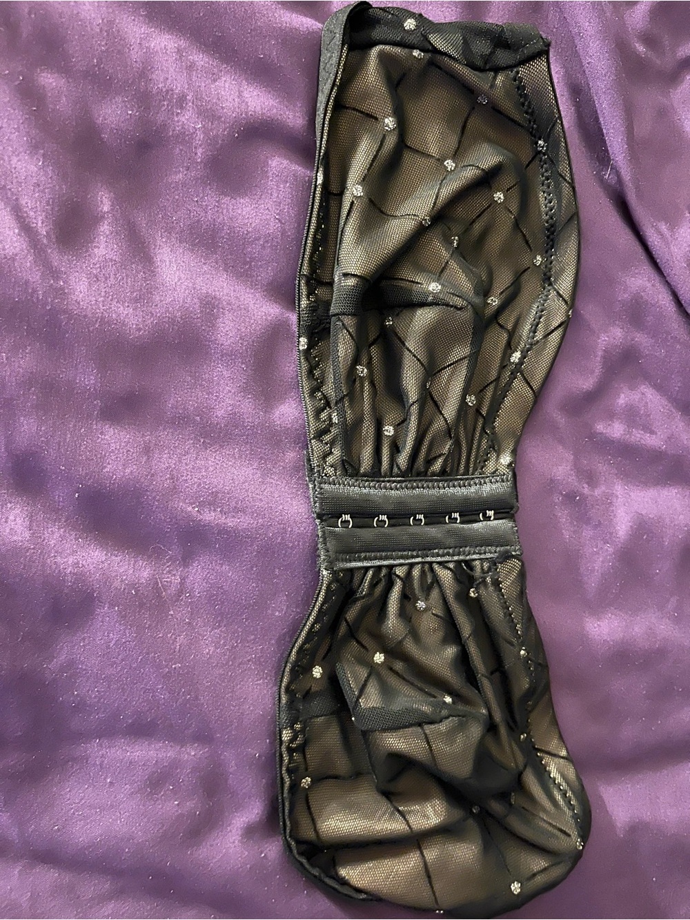 & Other Stories Black Sheer Embellished Bandeau Face Mask
